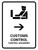 Customs Control With Right Arrow White Bilingual Spanish Portrait - Wall Sign
