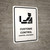 Customs Control White Bilingual Spanish Portrait - Wall Sign