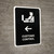 Customs Control With Left Arrow Black Portrait - Wall Sign