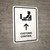 Customs Control With Up Arrow White Portrait - Wall Sign