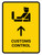 Customs Control With Up Arrow Yellow Portrait - Wall Sign