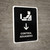 Customs Control With Down Arrow Black Spanish Portrait - Wall Sign