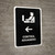 Customs Control With Left Arrow Black Spanish Portrait - Wall Sign