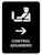 Customs Control With Right Arrow Black Spanish Portrait - Wall Sign