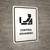 Customs Control White Spanish Portrait - Wall Sign