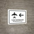 Flight Information With Left Arrow White Bilingual Landscape - Wall Sign