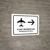 Flight Information With Right Arrow White Bilingual Spanish Landscape - Wall Sign