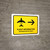 Flight Information With Right Arrow Yellow Bilingual Spanish Landscape - Wall Sign