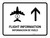 Flight Information With Up Arrow White Bilingual Spanish Landscape - Wall Sign