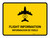 Flight Information Yellow Bilingual Spanish Landscape - Wall Sign