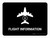 Flight Information Black Landscape - Wall Sign