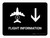 Flight Information With Down Arrow Black Landscape - Wall Sign