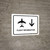 Flight Information With Down Arrow White Landscape - Wall Sign