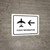 Flight Information With Left Arrow White Landscape - Wall Sign