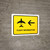 Flight Information With Left Arrow Yellow Landscape - Wall Sign