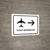 Flight Information With Right Arrow White Landscape - Wall Sign