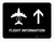 Flight Information With Up Arrow Black Landscape - Wall Sign
