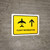 Flight Information With Up Arrow Yellow Landscape - Wall Sign