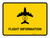 Flight Information Yellow Landscape - Wall Sign