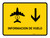 Flight Information With Down Arrow Yellow Spanish Landscape - Wall Sign