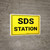 Flight Information With Right Arrow Yellow Spanish Landscape - Wall Sign