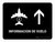 Flight Information With Up Arrow Black Spanish Landscape - Wall Sign