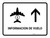 Flight Information With Up Arrow White Spanish Landscape - Wall Sign