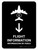 Flight Information With Down Arrow Black Bilingual Spanish Portrait - Wall Sign