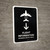 Flight Information With Down Arrow White Bilingual Spanish Portrait - Wall Sign
