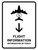 Flight Information With Down Arrow White Bilingual Spanish Portrait - Wall Sign