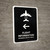 Flight Information With Left Arrow White Bilingual Spanish Portrait - Wall Sign