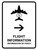 Flight Information With Right Arrow White Bilingual Portrait - Wall Sign