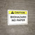 Caution: Biohazard No Paper ANSI - Wall Sign