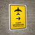 Flight Information With Up Arrow Black Bilingual Spanish Portrait - Wall Sign