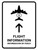 Flight Information With Up Arrow White Bilingual Spanish Portrait - Wall Sign