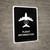 Flight Information With Down Arrow Black Portrait - Wall Sign