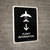 Flight Information With Down Arrow White Portrait - Wall Sign