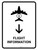 Flight Information With Down Arrow White Portrait - Wall Sign