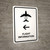 Flight Information With Left Arrow Yellow Portrait - Wall Sign