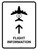 Flight Information With Up Arrow White Portrait - Wall Sign