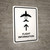 Flight Information With Up Arrow Yellow Portrait - Wall Sign
