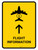 Flight Information With Up Arrow Yellow Portrait - Wall Sign