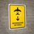 Flight Information With Down Arrow Yellow Spanish Portrait - Wall Sign