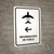 Flight Information With Left Arrow White Spanish Portrait - Wall Sign