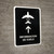 Flight Information With Up Arrow Black Spanish Portrait - Wall Sign