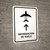 Flight Information With Up Arrow White Spanish Portrait - Wall Sign