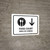 Food Court With Down Arrow White Bilingual Spanish Landscape - Wall Sign