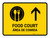 Food Court With Up Arrow Yellow Bilingual Spanish Landscape - Wall Sign