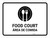 Food Court White Bilingual Spanish Landscape - Wall Sign