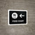 Food Court With Left Arrow Black Landscape - Wall Sign